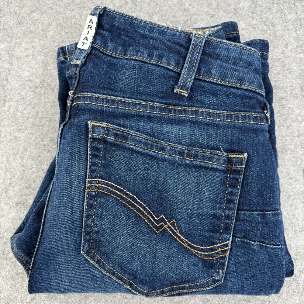 Ariat R.E.A.L Ballary Bootcut Jean Womens 29R 29x31 Blue Dark Wash Western Rodeo